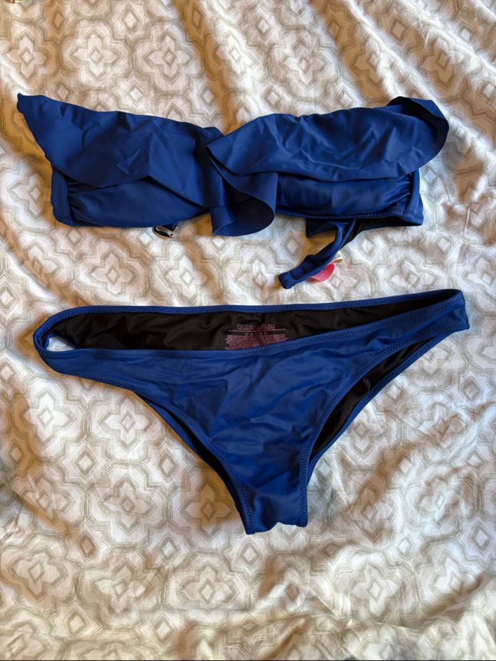 Victoria's Secret Deep Blue Bandeau Bikini Set
